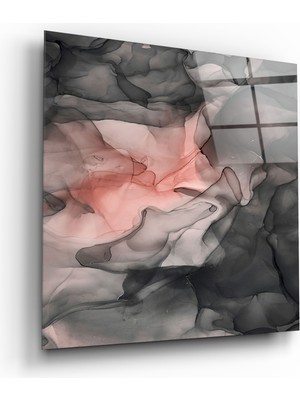 Insigne Soyut Cam Tablo - 40X40 cm