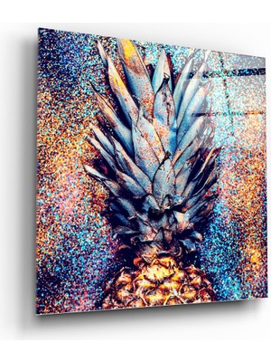 Insigne Ananas Cam Tablo - 60X60 cm
