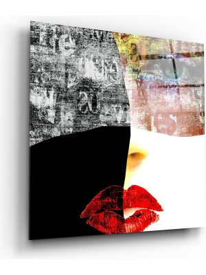 Insigne Parçalar Cam Tablo - 40X40 cm