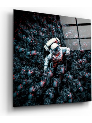 Insigne Android Mezarlığı Cam Tablo - 40X40 cm