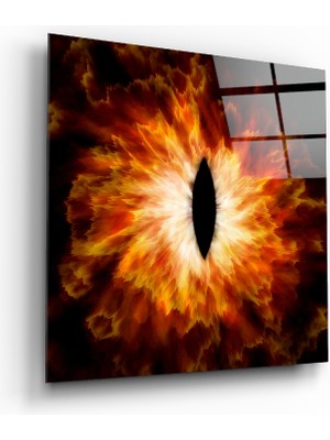 Insigne Ateş Göz Cam Tablo - 40X40 cm