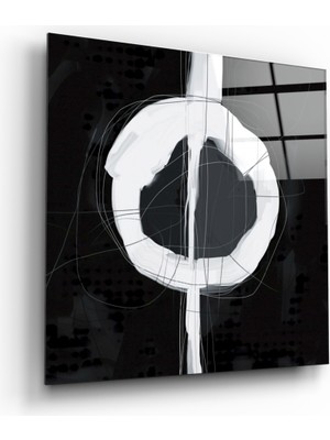 Insigne Soyut Cam Tablo - 40X40 cm