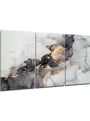 Insigne Soyut Cam Tablo - 3 Adet 72X46 cm