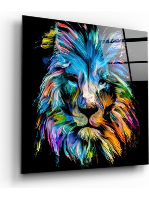 Insigne Mavi Aslan Kuşağı Cam Tablo - 40X40 cm