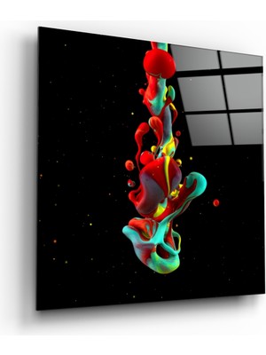 Insigne Renklerin Dansı Cam Tablo - 40X40 cm