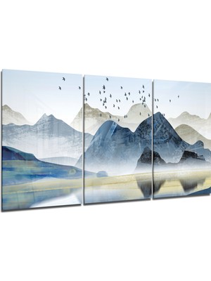 Insigne Dağlar Cam Tablo - 3 Adet 72X46 cm
