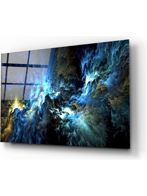 Insigne Kozmik Mavi Cam Tablo - 72X46 cm
