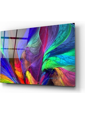 Insigne Renkli Desenler Cam Tablo - 72X46 cm