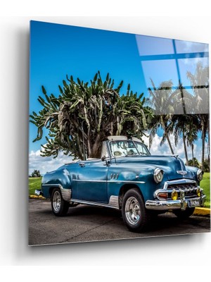 Insigne Klasik Araba Cam Tablo - 60X60 cm