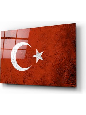 Insigne Türk Bayrağı Cam Tablo - 72X46 cm