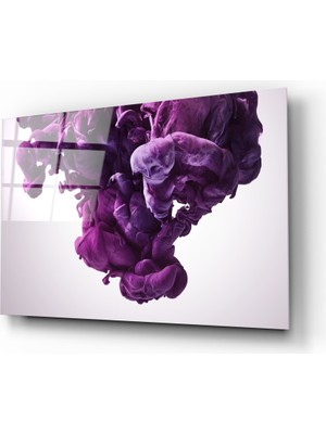 Insigne Mor Duman Cam Tablo - 72X46 cm