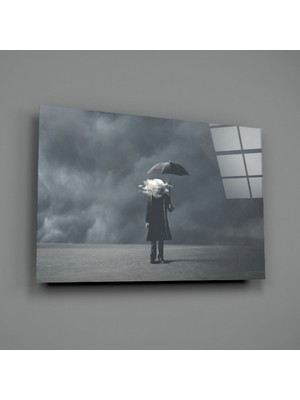 Insigne Düşüncelerde Fırtına Cam Tablo - 72X46 cm