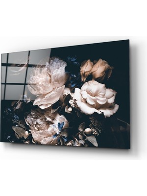 Insigne Çiçekler Cam Tablo - 72X46 cm