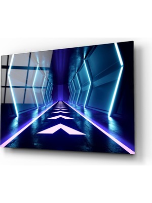 Insigne Neon Işıklar Cam Tablo - 72X46 cm