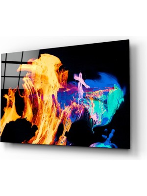 Insigne Alevler Cam Tablo - 72X46 cm