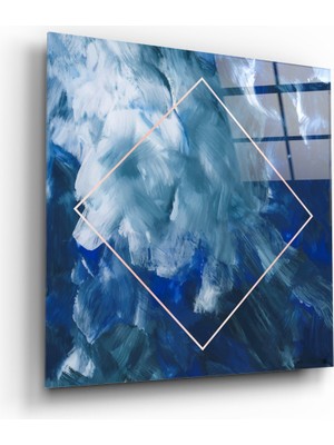 Insigne Dökülen Bulutlar Cam Tablo - 40X40 cm