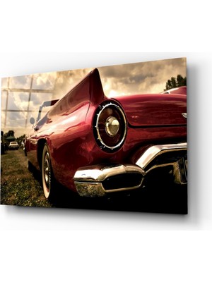 Insigne Kırmızı Chevrolet Cam Tablo - 72X46 cm