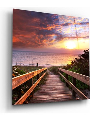 Insigne Deniz Manzara Cam Tablo - 60X60 cm