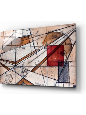 Insigne Anlamlı Çizgiler Cam Tablo - 72X46 cm