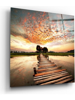 Insigne Rıhtım ve Manzara Cam Tablo - 60X60 cm
