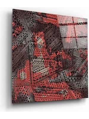 Insigne Sütunlar Cam Tablo - 40X40 cm