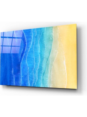 Insigne Deniz Kum Cam Tablo - 72X46 cm