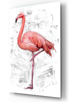 Insigne Flamingo Cam Tablo - 72X46 cm