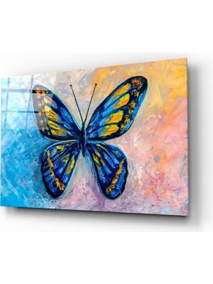 Insigne Kelebek Cam Tablo - 72X46 cm