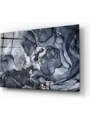 Insigne Gri Duman Cam Tablo - 72X46 cm