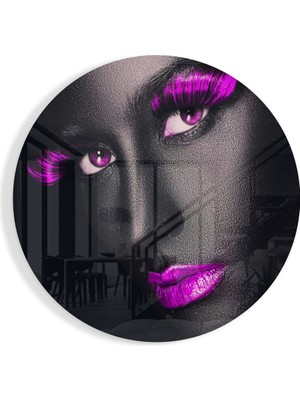 Insigne Renkli Gözler Cam Tablo - 60X60 cm