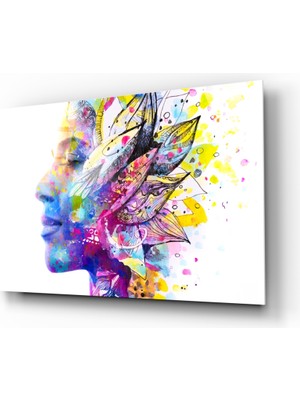 Insigne Çiçek Düşünceler Cam Tablo - 72X46 cm