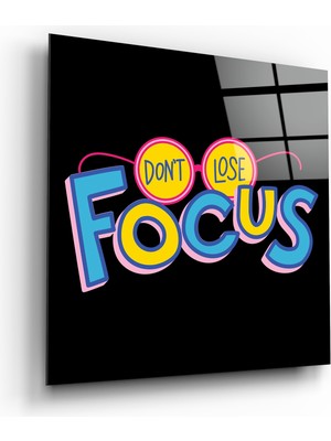 Insigne “don't Lose Focus” Cam Tablo - 40X40 cm