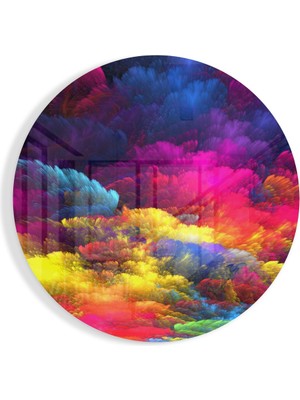 Insigne Renk Patlaması Cam Tablo - 60X60 cm