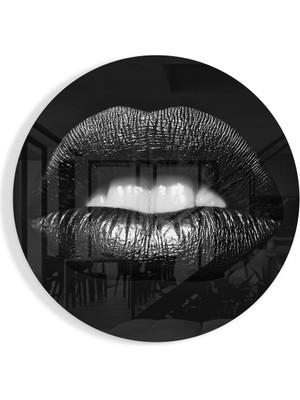 Insigne Dudak Cam Tablo - 60X60 cm