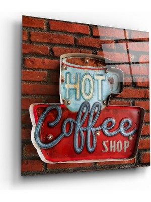 Insigne Hot Coffee Cam Tablo - 40X40 cm