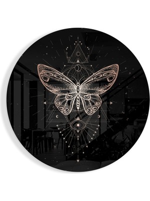 Insigne Kelebek Cam Tablo - 60X60 cm