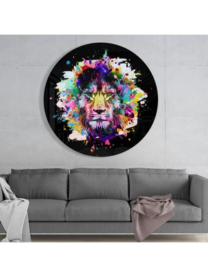 Insigne Aslan Cam Tablo - 60X60 cm