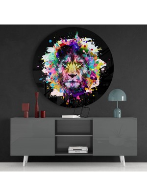 Insigne Aslan Cam Tablo - 60X60 cm