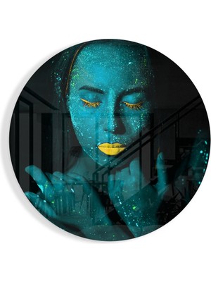 Insigne Kadın Cam Tablo - 60X60 cm