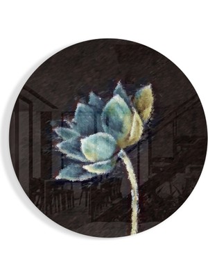 Insigne Çiçek Cam Tablo - 60X60 cm