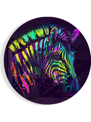 Insigne Zebra Kuşağı Cam Tablo - 60X60 cm