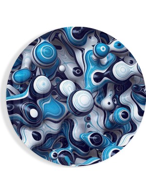 Insigne Mavinin Karışımı Cam Tablo - 60X60 cm