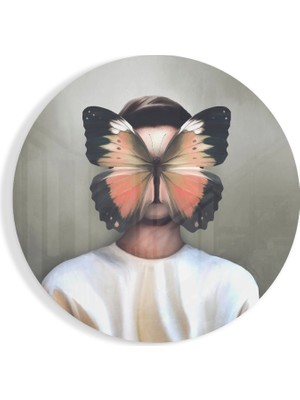 Insigne Kelebek Düşler Cam Tablo - 60X60 cm