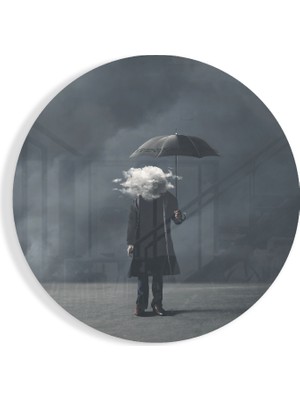 Insigne Düşüncelerde Fırtına Cam Tablo - 60X60 cm
