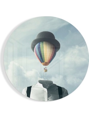 Insigne Balon Kafa Cam Tablo - 60X60 cm