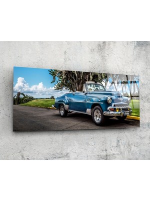Insigne Klasik Otomobil 92X36CM Cam Tablo