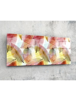 Insigne Renkli Yapraklar 92X36CM Cam Tablo