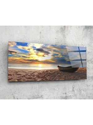 Insigne Plaj 92X36CM Cam Tablo