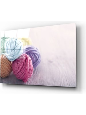 Insigne Ip Yumakları Cam Tablo - 72X46 cm