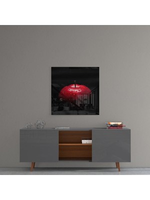 Insigne Kırmızı Elma Cam Tablo - 40X40 cm